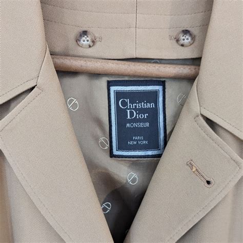 christian dior monsieur trenchcoat|Trench Coat Beige Cotton .